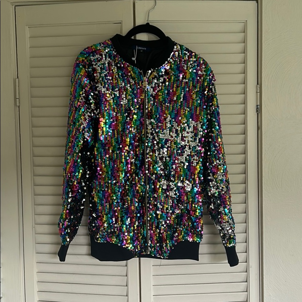 Rainbow Sequin Jacket